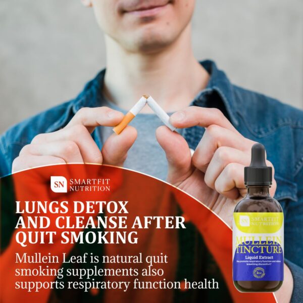 Frasco de gotas de gordolobo para limpieza pulmonar