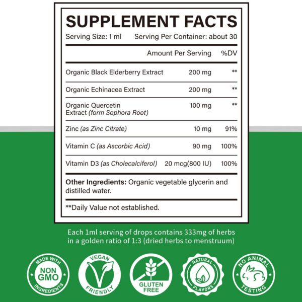 Frasco gotas líquidas suplementarias para sistema inmune Cofure