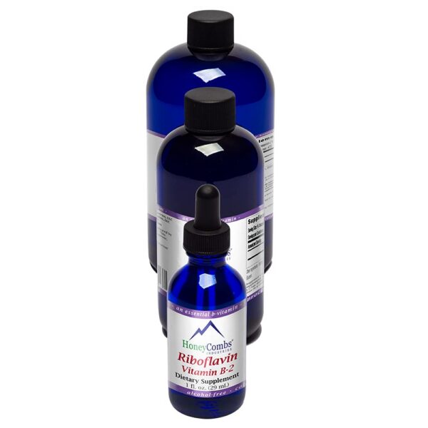Frasco gotas líquidas vitamina b2 HoneyCombs 16 oz
