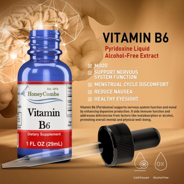 Version 1.0.0 Frasco gotas líquidas vitamina b6 para salud cerebral