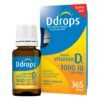 Frasco gotas líquidas vitamina d3 1000 ui Ddrops adultos