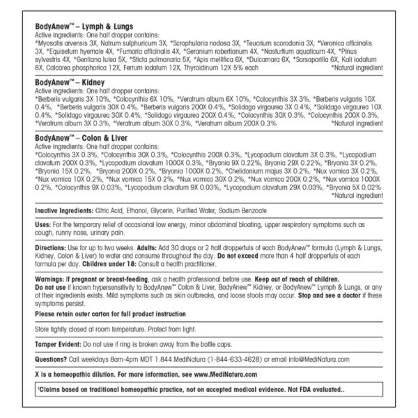 Frasco gotas orales limpieza homeopática MediNatura