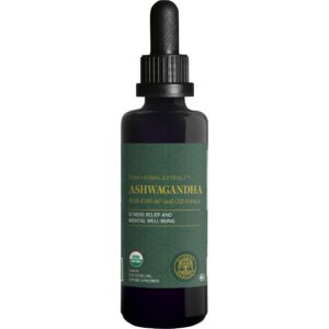 Frasco de gotas orgánicas de Ashwagandha Global Healing