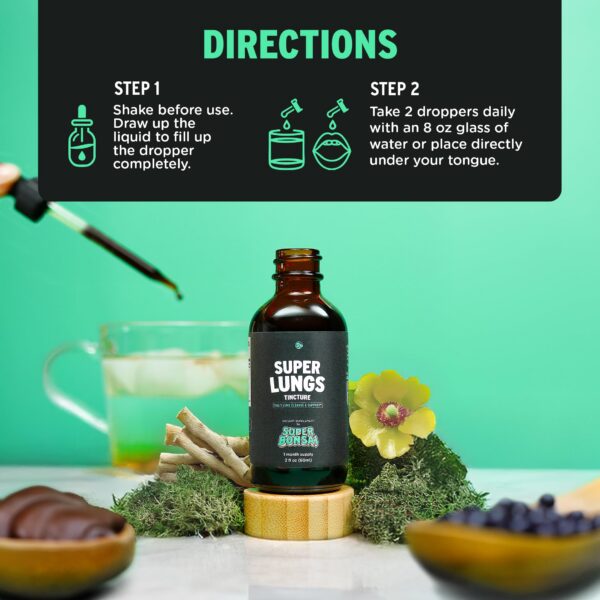 Frasco gotas Super Lungs soporte respiratorio herbal