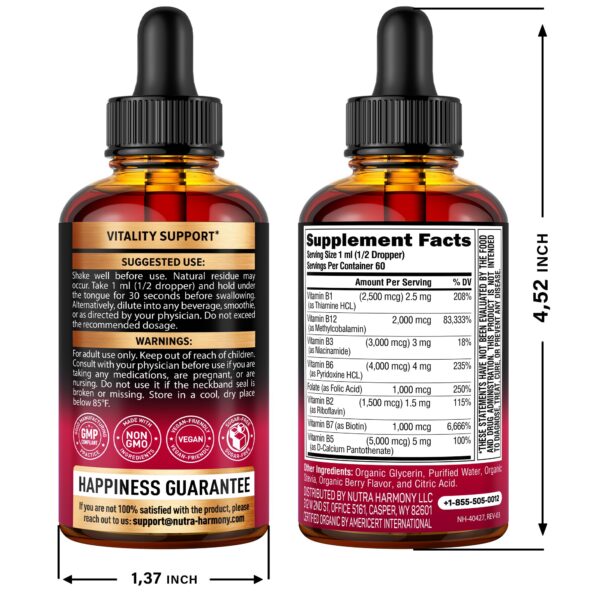 Frasco gotas vitamina B complejo y D3 K2 Nutraharmony