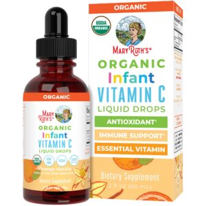 Frasco gotas líquidas vitamina C orgánica MaryRuth para bebés