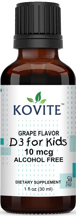 Version 1.0.0 Frasco gotas vitamina d3 kovite para niños sabor uva 1 onza