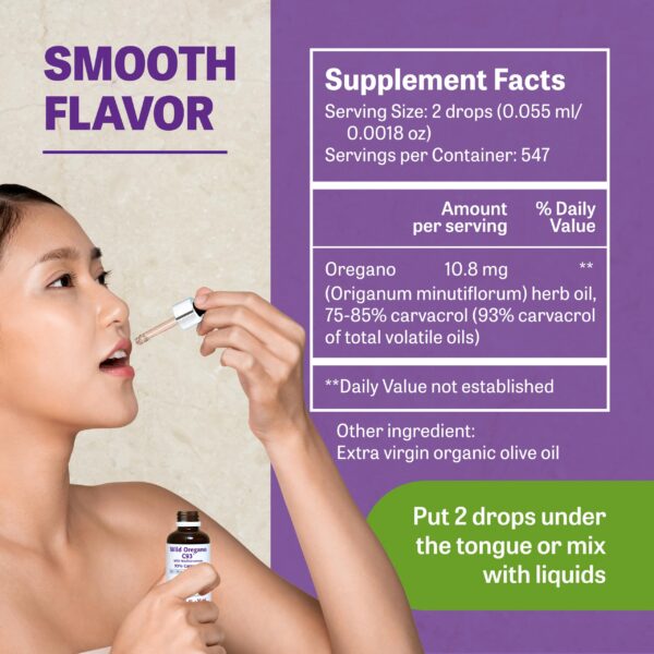 Version 1.0.0 Frasco con gotero de aceite verificado con 93% carvacrol