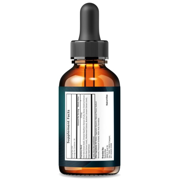 Frasco con goteros NutraVibe Audifort para oídos