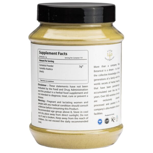 Frasco gotu kola suplemento natural calidad premium