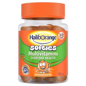 Frasco Haliborange Softies multivitamínicas sabor naranja 30 caps