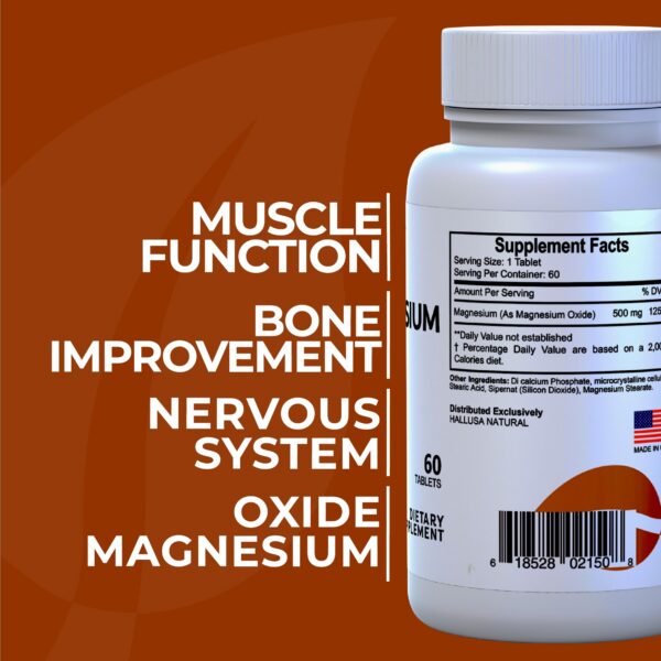 Version 1.0.0 Frasco Hallusa Natural magnesio óxido