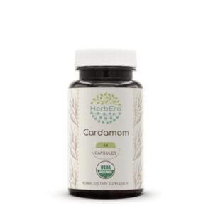 Frasco HerbEra Cardamomo orgánico 60 cápsulas