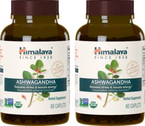 Frasco Himalaya Ashwagandha orgánica suplemente 670mg