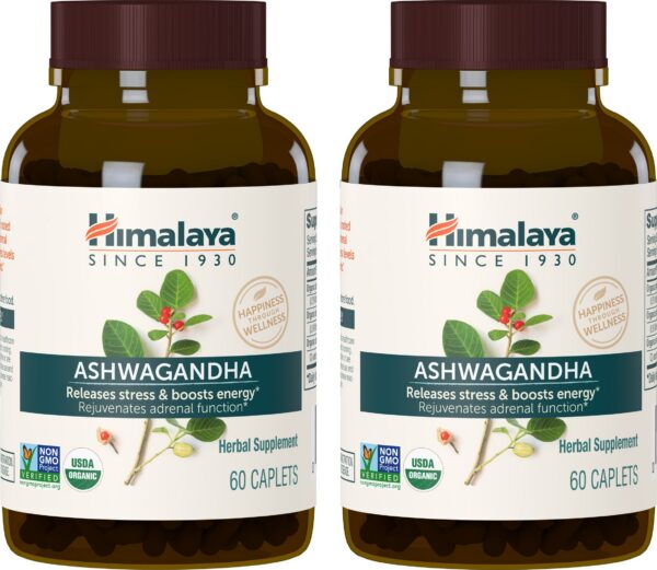 Frasco Himalaya Ashwagandha orgánica suplemente 670mg