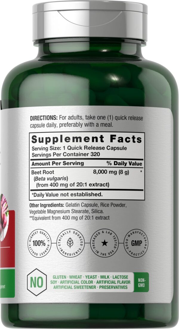 Frasco de Horbäach Polvo de Remolacha 320 cápsulas