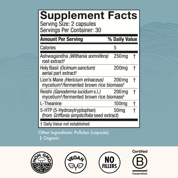 Frasco Host Defense suplemento MycoBenefits Mood 60 cápsulas