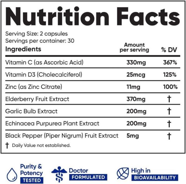 Frasco Immuneti 6-en-1 vitamina y hierbas apoyo salud