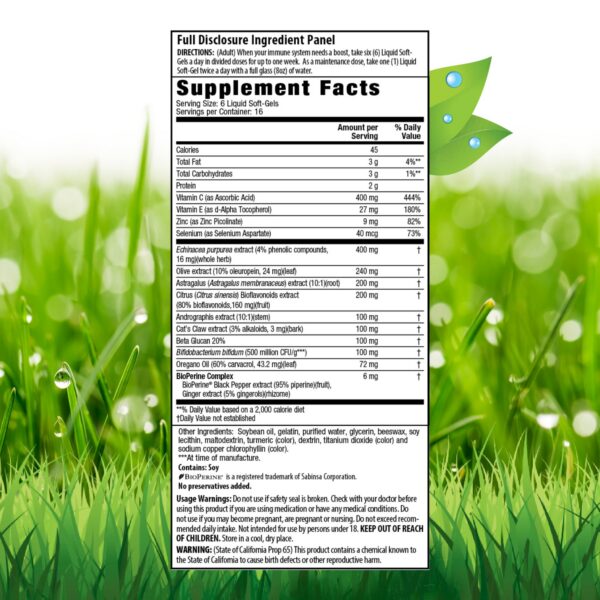 Version 1.0.0 Frasco de Immuno-Shield con cápsulas para defensa natural