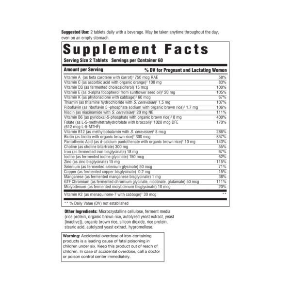 Frasco INNATE Baby & Me vitaminas prenatal vegetariano