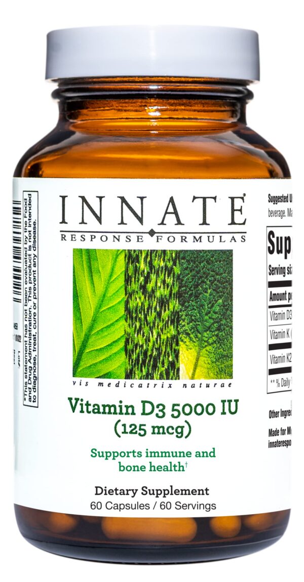 Frasco INNATE Response vitamina d3 5000 ui 60 cápsulas