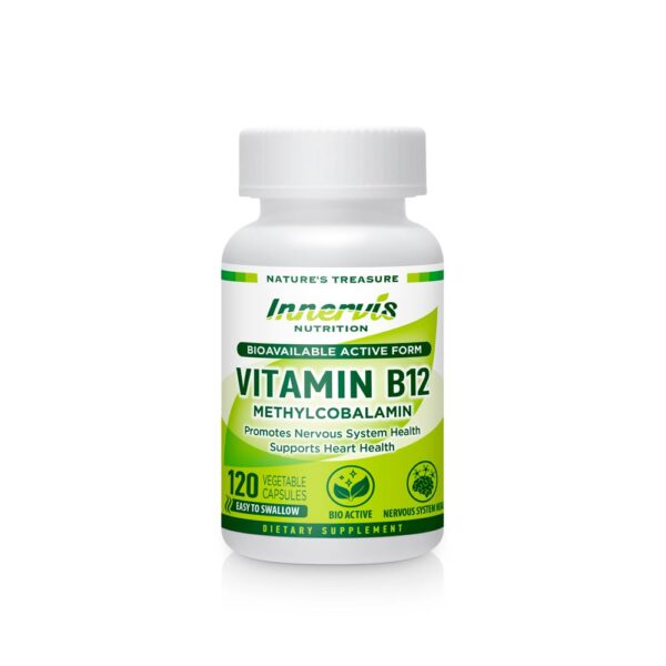 Frasco INNERVISNUTRITION metilcobalamina vitamina B12 120 cápsulas