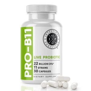 Frasco Intestinal Fortitude PRO-B11 probióticos 30 cápsulas
