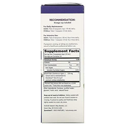 Frasco jarabe Sambucus original Natures Way 8 oz