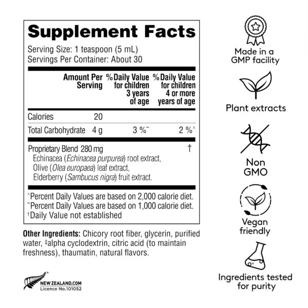 Frasco de jarabe con sabor a saúco