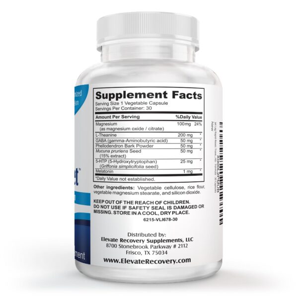 Frasco Jet Lag Rapid-Reset suplemento con ingredientes naturales