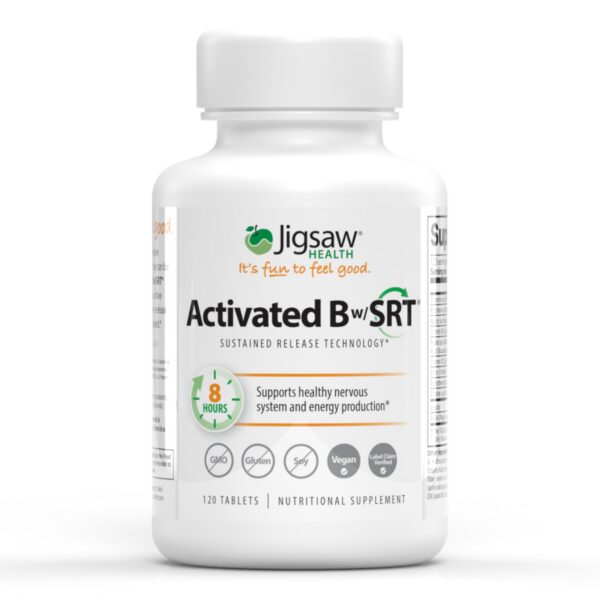Version 1.0.0 Frasco de Jigsaw Health Activated B con SRT 120 tabletas