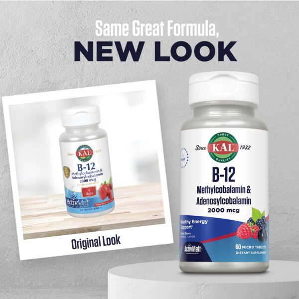 Frasco KAL vitamina b12 con alta absorción activmelt