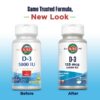 Frasco KAL vitamina D3 5000 UI para huesos y defensa
