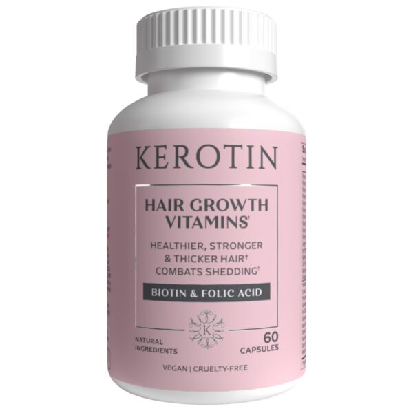Frasco Kerotin vitaminas para crecimiento de cabello 60 pastillas