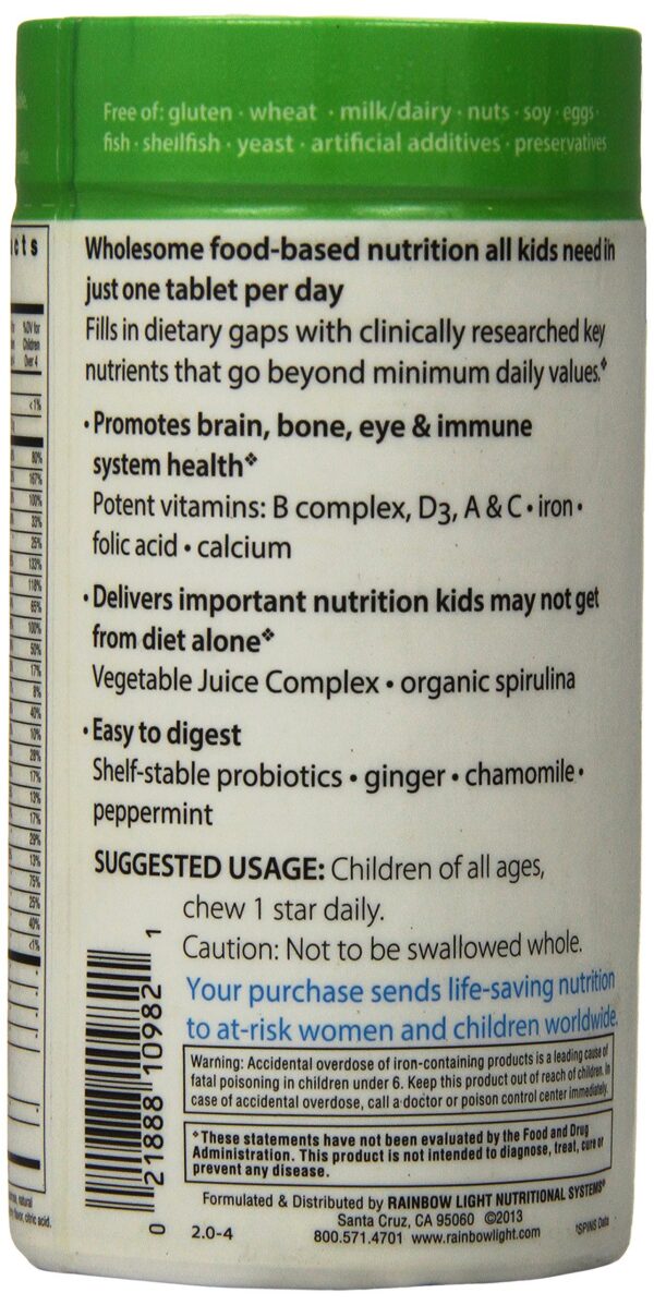 Frasco de Kids One MultiStars multivitamínico para niños