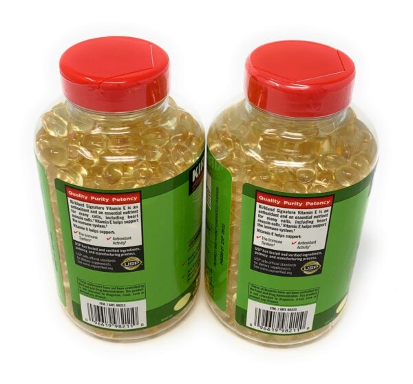 Frasco Kirkland Signature vitamina e 400 ui 500 cápsulas