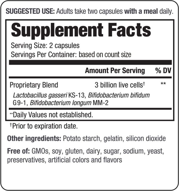 Frasco de Kyo-Dophilus probiótico diario para función intestinal saludable