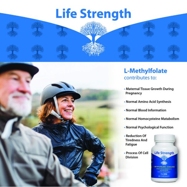 Frasco L-Metilfolato 60 cápsulas fuerza profesional