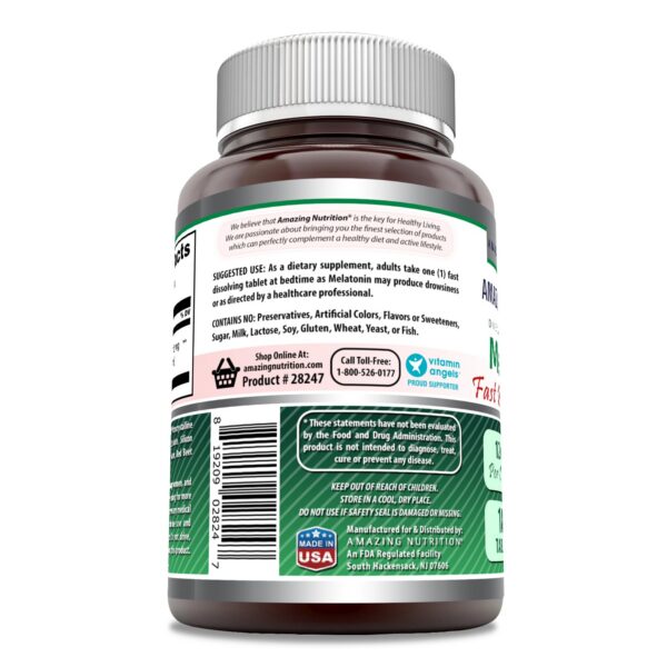 Frasco lateral melatonina rápida disolución 12 mg Amazing Formulas