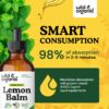 Frasco lateral tintura melisa Wild & Organic extracto planta