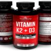 Frasco lateral vitamina k2 mk7 mk4 d3 suplemento salud divina bounty