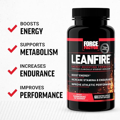 Frasco LeanFire Force Factor 60 píldoras preentrenamiento