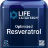 Frasco Life Extension Resveratrol Optimizado 90 cápsulas vegetarianas