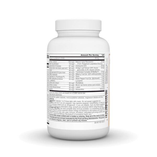 Frasco de Life Force Multiple con etiqueta