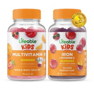 Version 1.0.0 Frasco Lifeable multivitaminas niños hierro y vitamina C gomitas