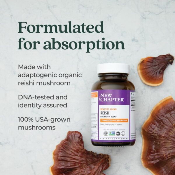 Frasco LifeShield Reishi New Chapter suplemento vegano sin gluten