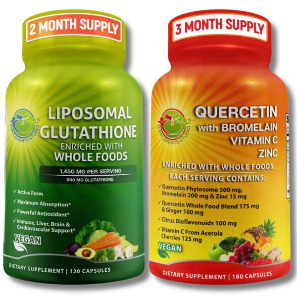 Frasco Liposomal Glutathione 500mg y Quercetina