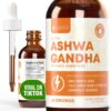 Frasco líquido de extracto avanzado de Ashwagandha Rejuvica Health 2 oz