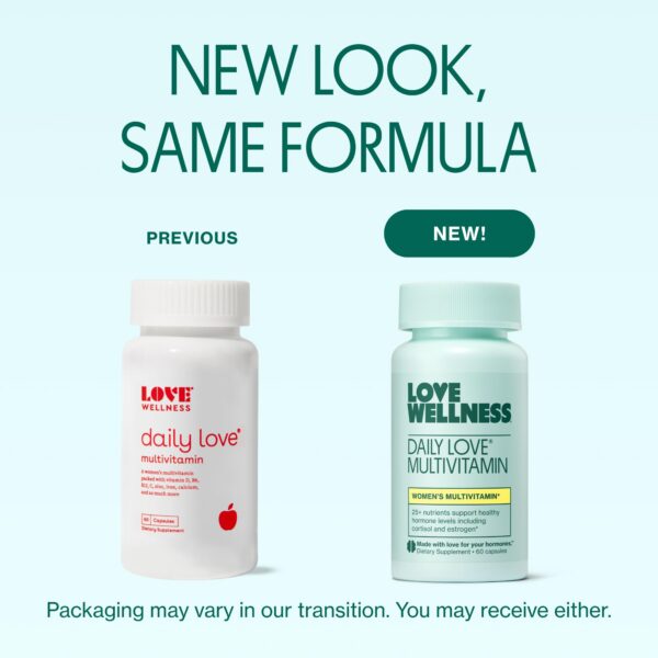 Frasco Love Wellness Daily Love multivitamínico con cápsulas