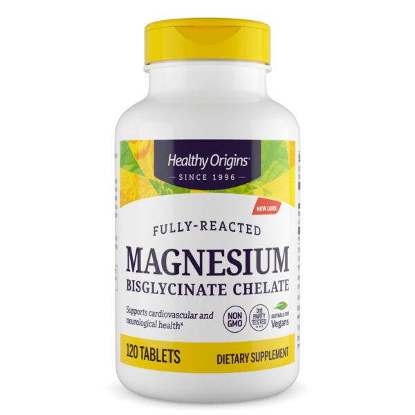Frasco de magnesio bisglicinato Healthy Origins